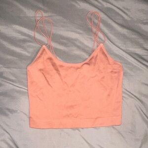 Pink crop tank top